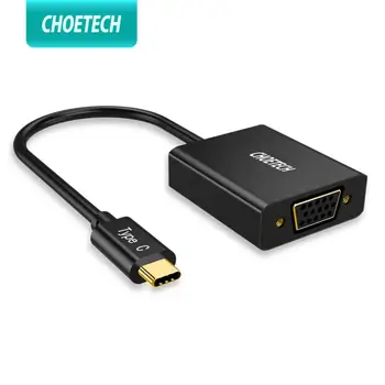 

CHOETECH Type C to VGA Male-Female Adapter Cable USB 3.1 to VGA Adapter for MacBook Pro Google Chromebook Pixel Cable Converter