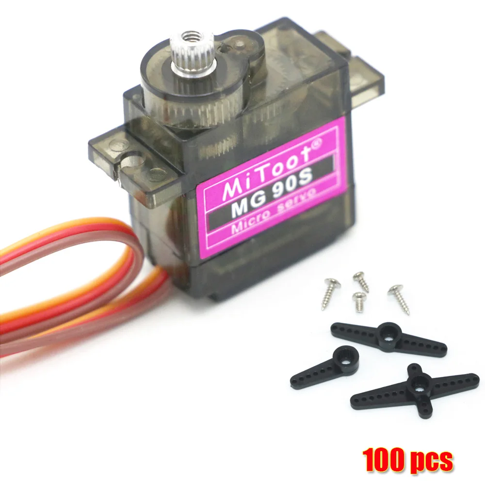 

5/10/20/50/100 pcs/lot Mitoot MG90S Metal gear Digital 9g Servo For Rc Helicopter Plane Boat Car MG90 for Arduino Wholesale