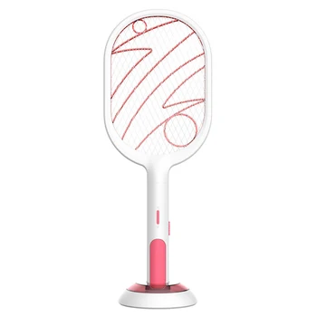 

Home Garden With Base 3 Layer Net Intelligent Mosquito Killer ABS Dual Use USB Rechargeable Electric Handheld Fly Swatter