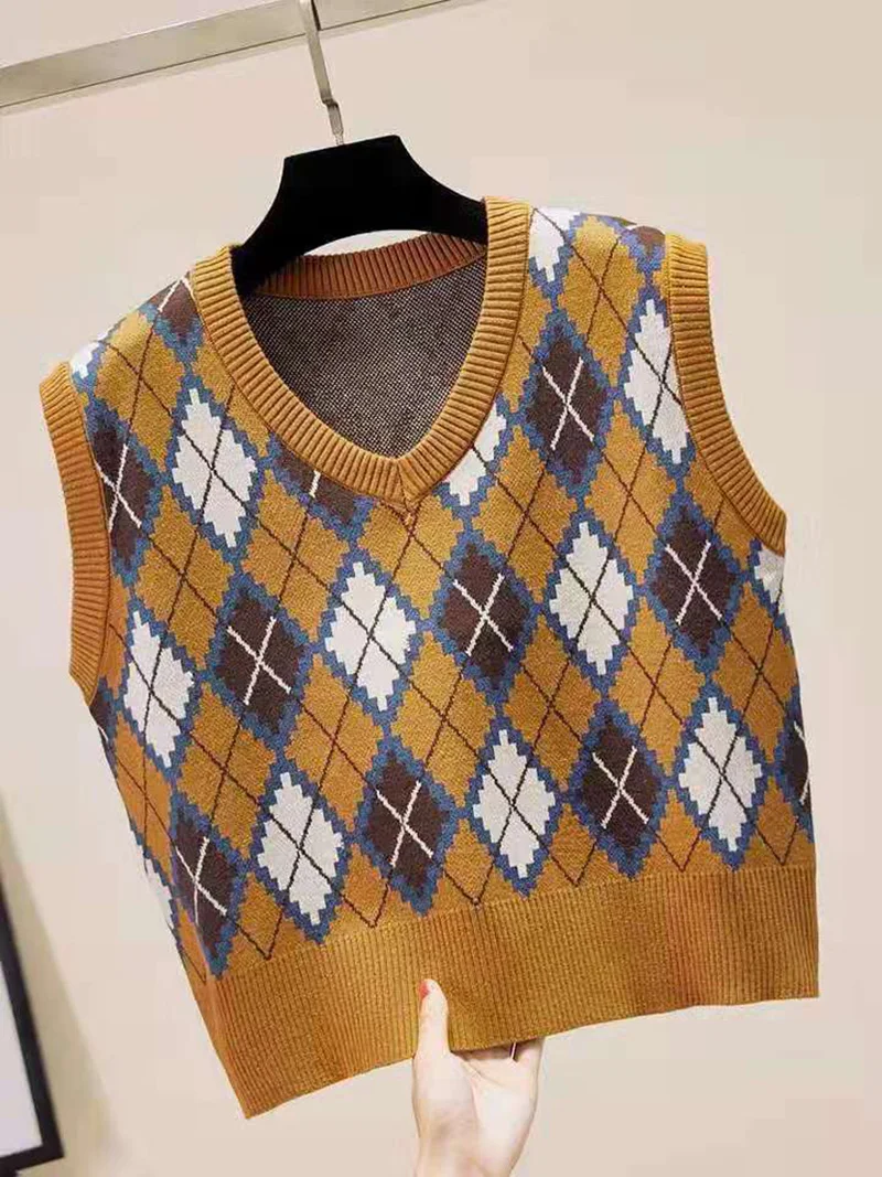Fashion Casual Tank Tops Pullover Elasticity Sweater Spring Autumn Women Sleeveless V-Neck Knitted Vest