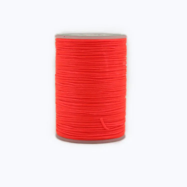 S070 fluorescein red Распродажа! Ручная прошитая плоская восковая нить DIY 0,8 мм Маленькая 150D полиэфирная плоская восковая нить швейная нить кожаный инструмент 80 м - Цвет: S070 fluorescein red