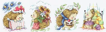 

Counted Cross Stitch Kit Fan blowing a fan Handmade Needlework For Embroidery 14ct Cross Stitch Color SODA G154