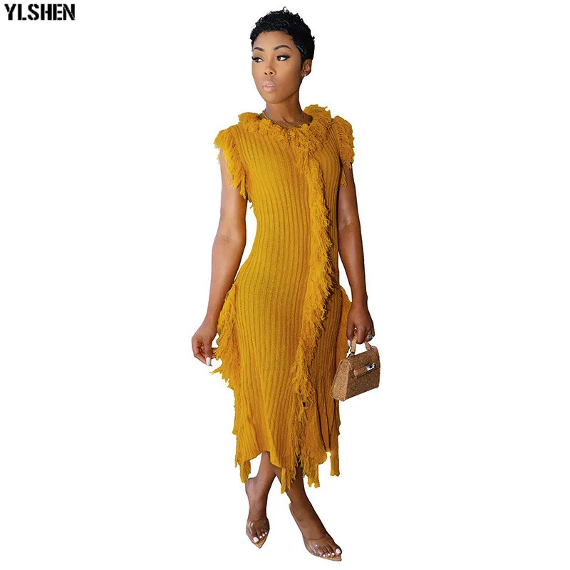 African Dresses For Women African Clothes Africa Dress Kint Tassel Dashiki Ladies Clothing Ankara Plus Size Robe African Dress 12