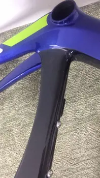 

2020 style road bike frameset T1100 UD glossy yellow blue black color cycling frameset bb386 made in taiwan frame