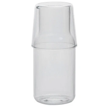 

Water Carafe with Tumbler Glass Cold Hot Water Bottle Cup Sets Bedside Water Pitcher High Temperature Resistance Bottle