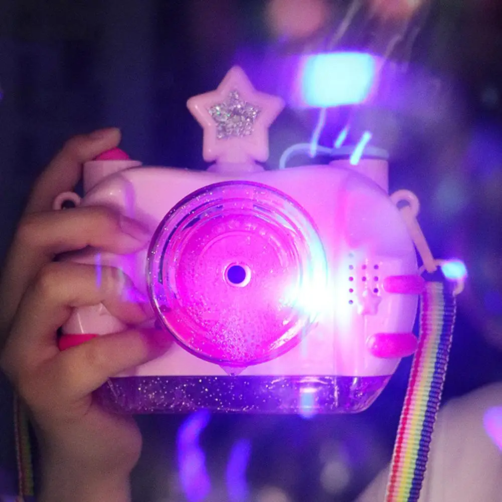 

1 PC Kids Camera Shape Bubble Blower Automatic Bubble Machine Maker Blower with LED Music Toy Gift