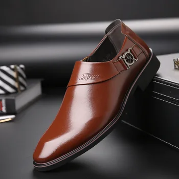 

Spring And Summer New Comfortable Driving Shoes Young Men's Casual Leather Shoes Business Office British Men's Single Shoes