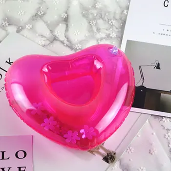 

10pcs Inflatable Pink heart Fun Entertainment Drinks Holder Multi-Type Coasters Summer Inflatable Cup Holder Float Pool Toys