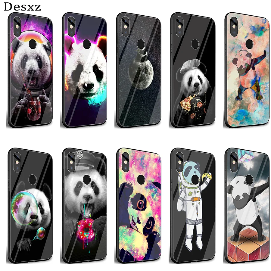 Чехол из закаленного стекла Desxz Panda Dab для Xiaomi mi 8 9 Lite A1 A2 Red Note 5 6 7 Pro 6A 4X Pocophone F1 |