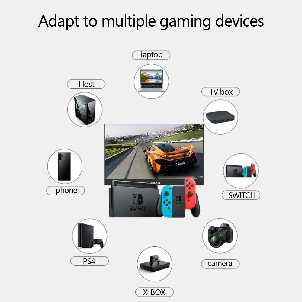 PORPOISE-޴ lcd hd  usb cŸ HDMI ȣȯ Ʈ, ޴, xbox,switch, ps4, ̹ , ͺ 