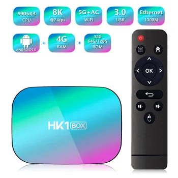 

8K Smart TV Box Amlogic S905X3 Mail-G31 MP2 Android 9.0 9 Set Top Box Media player