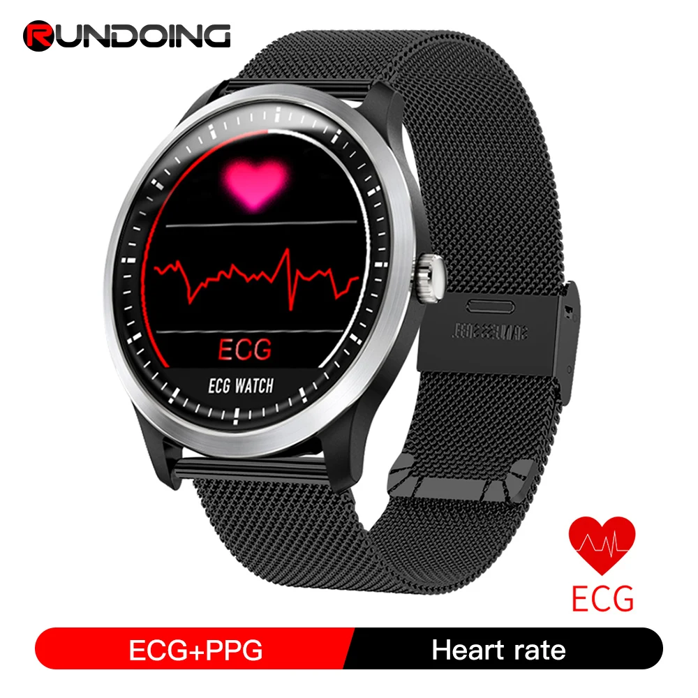 RUNDOING N58 ECG PPG smart watch con elettrocardiografo ecg display,holter  ecg heart rate monitor di pressione sanguigna smartwatch|Smart Watches| -  AliExpress