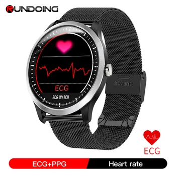 

RUNDOING N58 ECG PPG smart watch with electrocardiograph ecg display,holter ecg heart rate monitor blood pressure smartwatch