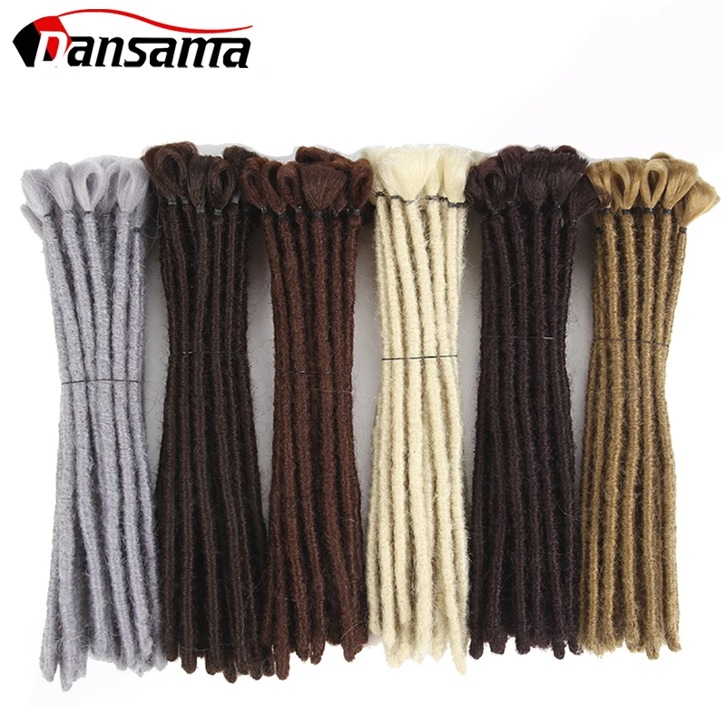 

Dansama Short Dreads Crochet Braid Hair Handmade Dreadlocks Hair Extensions 12 Inch Reggae Synthetic Hair Braiding Hair For Men