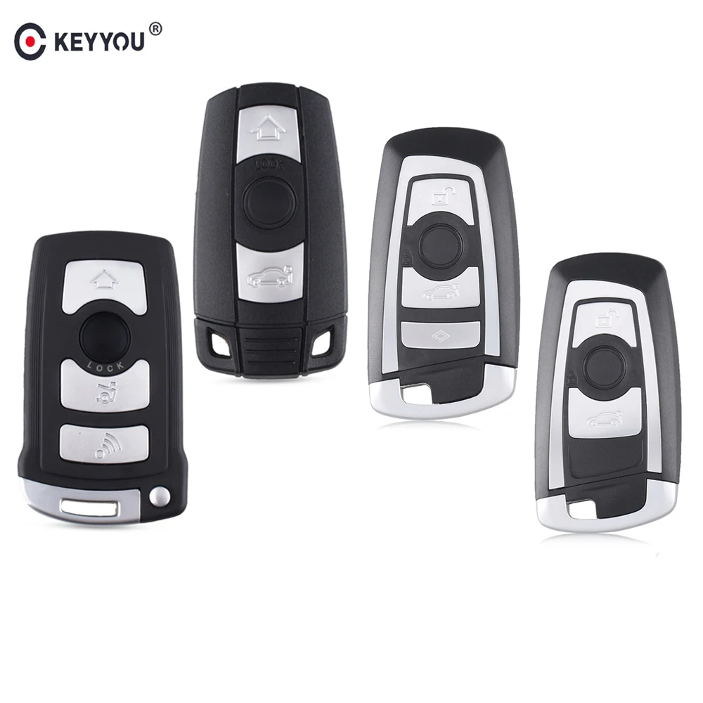 KEYYOU 3/4 Button Car Auto Key Case For BMW 7 Series E65 E66 E67 E68