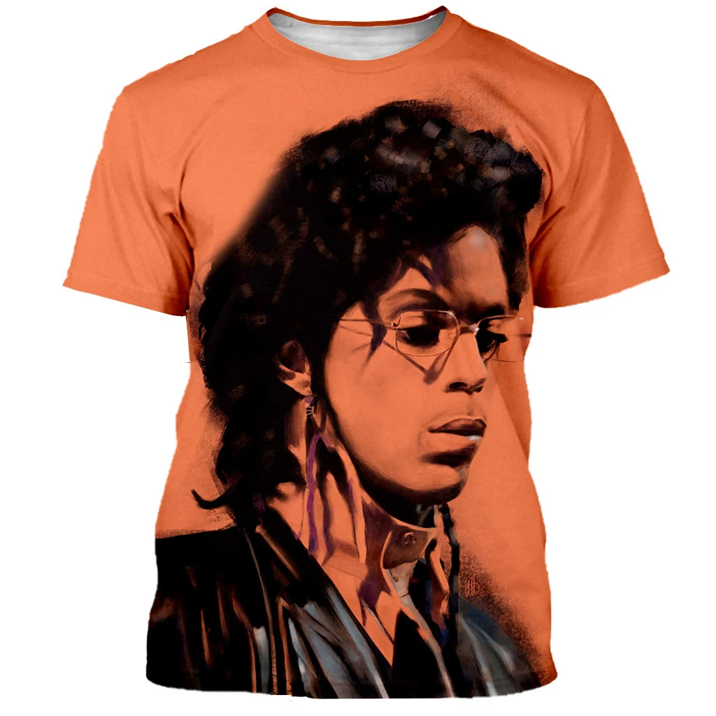 Prince Rogers Nelson Men Women Fashion Cool 3D Printed T-shirts Unisex Casual Harajuku Style Tshirt Streetwear Oversized Tops | Мужская