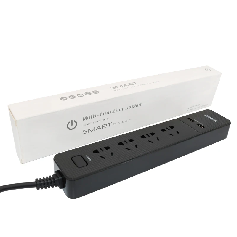 Мульти мощность полосы стабилизатор напряжения AU розетки розетка с 4 USB адаптер быстрой зарядки электрический переключатель 1,8 м удлинитель шнур