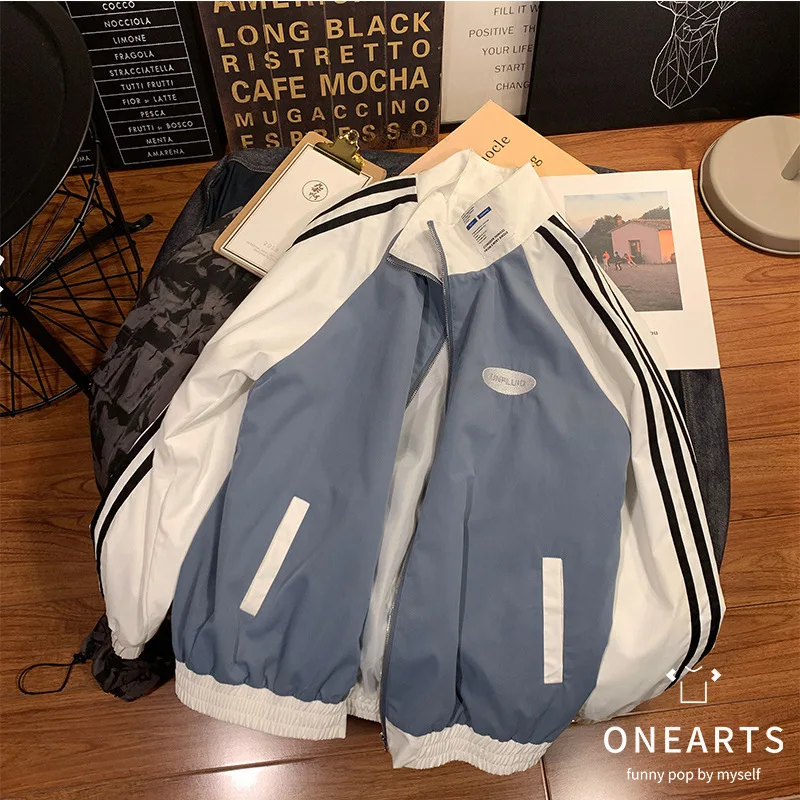 

MEN'S Jacket Loose Casual Korean-style Trend Students Spring And Autumn Versatile Shaking Voice Network Red Celebrity Style Stud