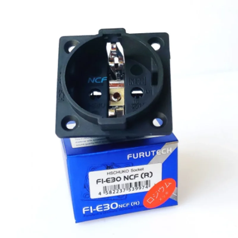 Furutech Schuko FI-E30 NCF nano socket copper plated rhodium AC EU hifi 2 pin IEC inlet power plug schuko chassis |