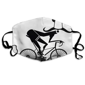 

Swono Mask Cute Romantic Llama,Alpaca with Floral Wreath Drive The Vintage Bicycle with A Basket with Bouquet Polyester Anti