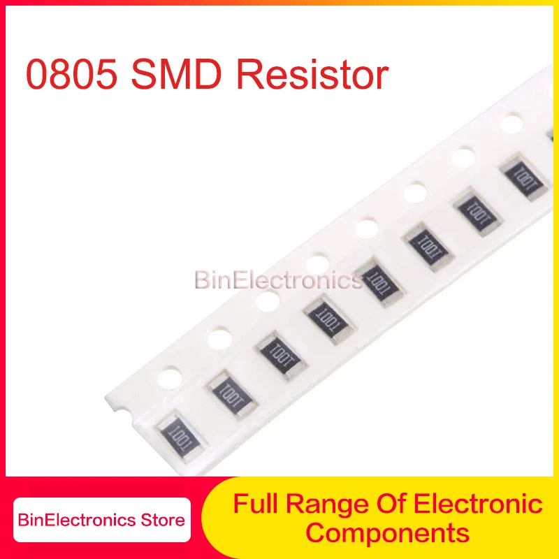 

100PCS 0805 SMD Resistor 1% 1/8W 0R ~ 10M 0R 1R 10R 100R 220R 330R 470R 1K 2.2k 4.7K 10K 47K 100K 1M 2M 0 10 100 330 470 Ohm