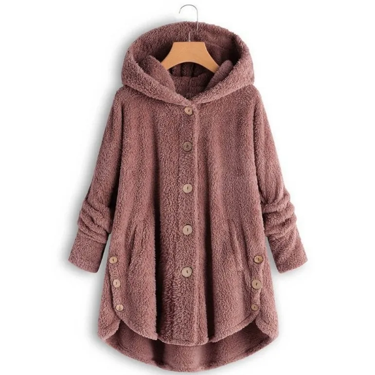 Осенняя Женская флисовая куртка больших размеров, модная верхняя одежда с леопардовым принтом, куртка, пальто, Повседневная ветровка на пуговицах - Цвет: Pink
