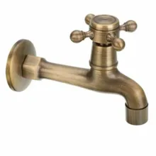 Wall Mounted Faucet Brass Retro Faucet Decorative Outdoor Garden Faucet Washing Machine Mop Luxury Antique Faucet Single Faucet