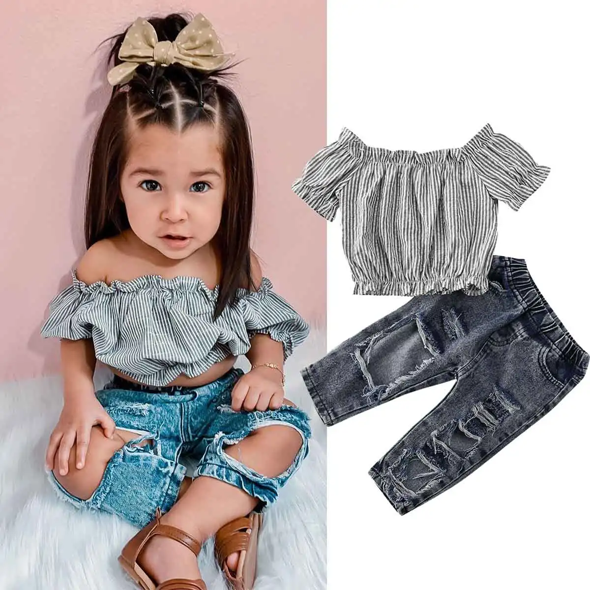 baby girl distressed jeans