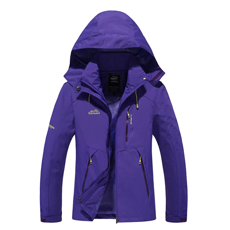 Уличная походная куртка для мужчин и женщин, Весенняя Спортивная дождевик для альпинизма, треккинга, ветровка для рыбалки, дышащие водонепроницаемые куртки - Цвет: Women  Purple