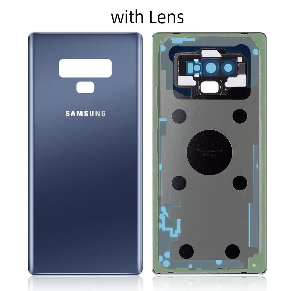 Blue with Lens samsung Galaxy note 9 Note9 задняя крышка батарейного отсека чехол на заднюю крышку замена стекла чехол для Galaxy note 9 - Цвет: Blue with Lens