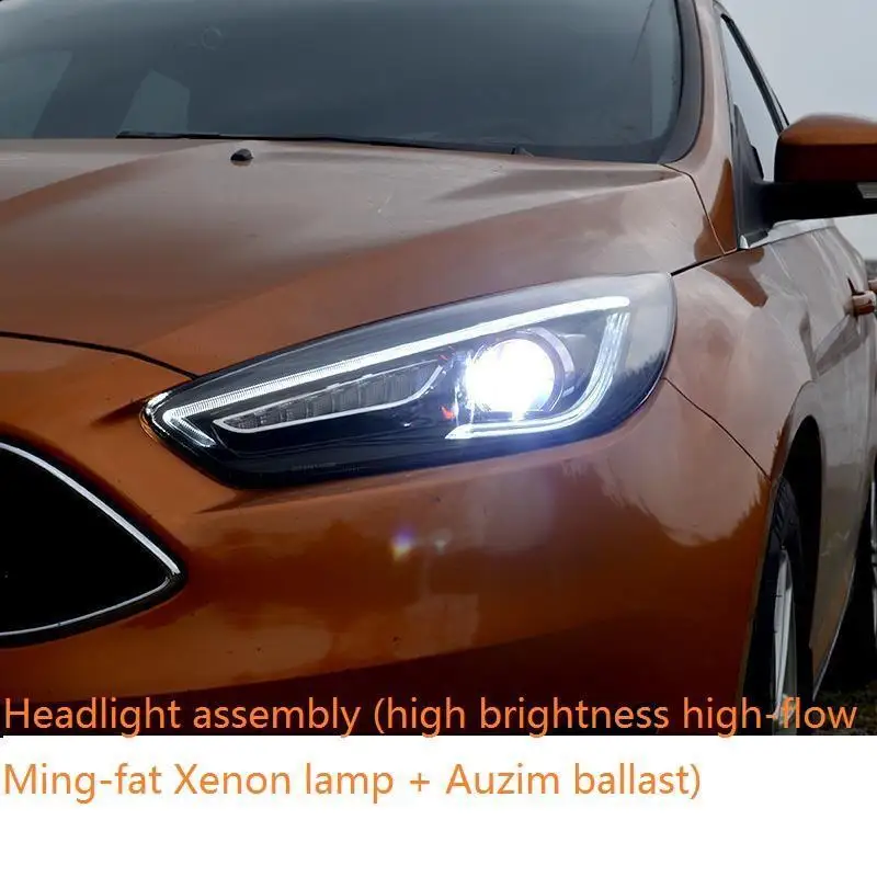 MODEL B Сигнальные лучи дневные наружные Neblineros Para Авто ходовые светодиодные Автомобильные фары Задние Автомобильные фары в сборе 15 для Ford Focus - Цвет: MODEL B