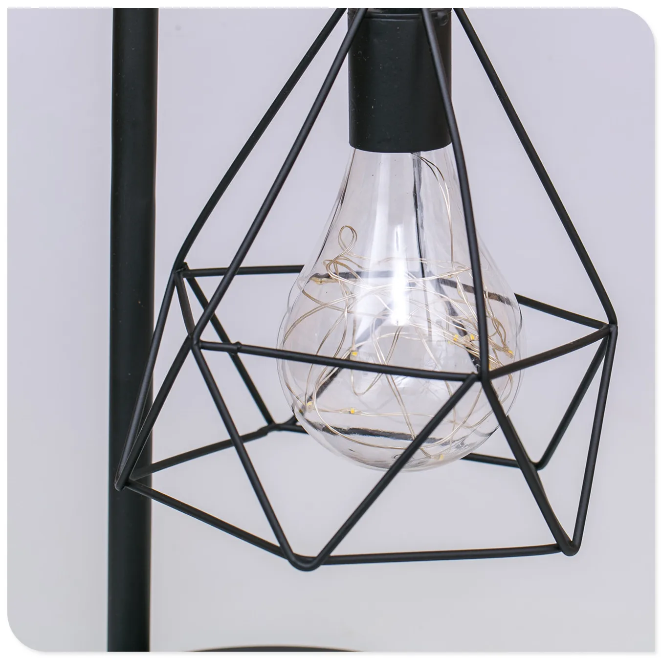 Современная черная светодиодная железная настольная лампа Простой декоративный