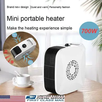 

700W Portable Heater Mini Personal Space Warmer 220V Silent Home Office Indoor Heating Camping Anyplace Adjustable Thermostat