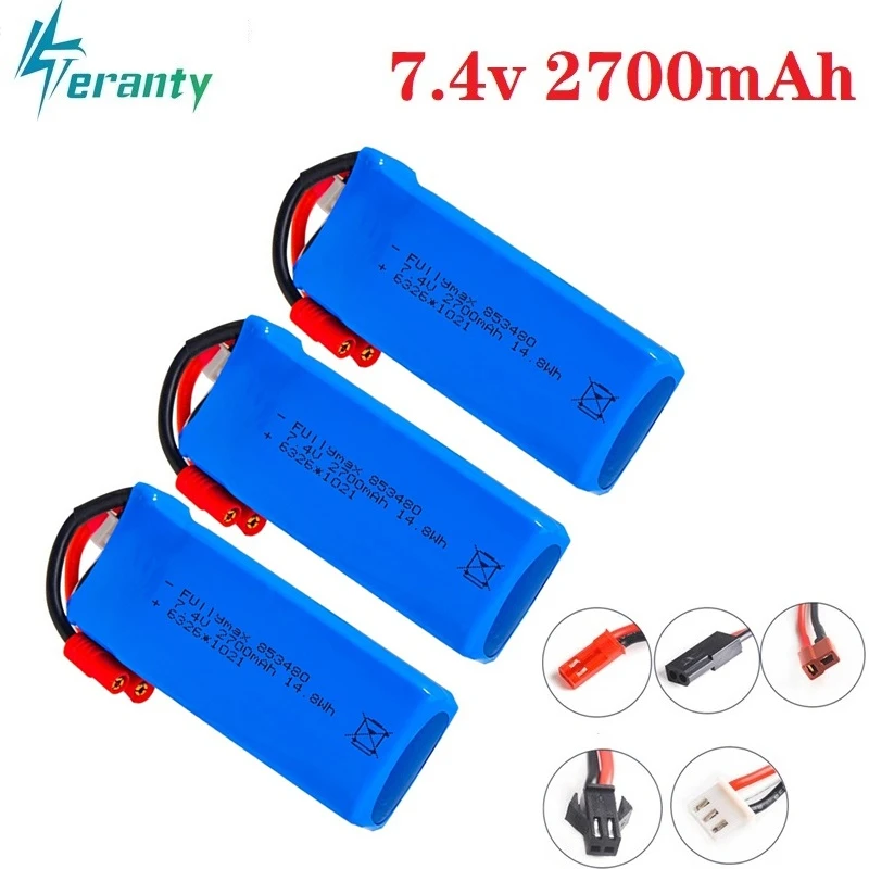 7 4 V 2700mAh литий полимерный Батарея для Syma X8C X8W X8G Запчасти гоночного дрона 2S 853480