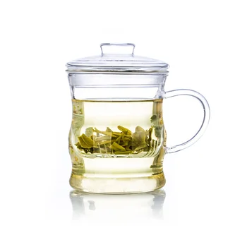 

1x 360ml Bamboo Joint Shape Heat-Resisting Glass Teapot Wine Cups with infuser with Lid