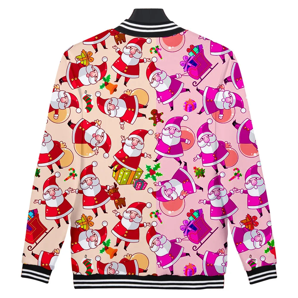 Merry Christmas 3d печать бейсбольная форменная куртка для мужчин и женщин Harajuku толстовки зимняя мода хип хоп забавная толстовка верхняя одежда