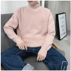 2019 новая Корейская версия маленького свежего мужского студенческого однотонного свитера красивый Молодежный свитер с длинными рукавами и