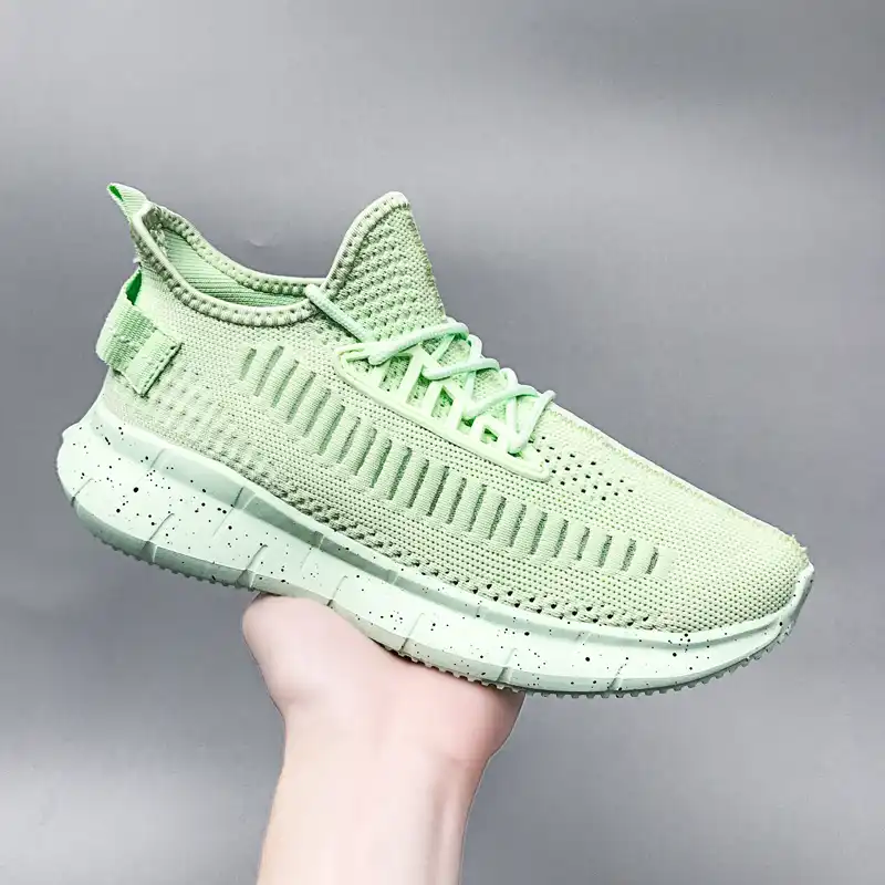 men's casual breathable black running sports shoes