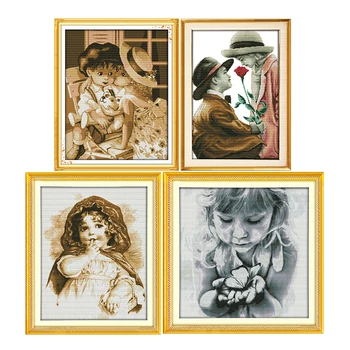 

Love&pray Handmade Counted Cross Stitch Kits 11CT 14CT Printed Pattern Crafts DMC Fabric Convas Sewing Needlework Embroidery Set