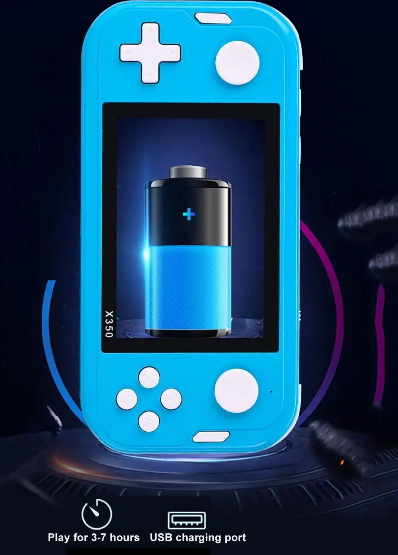 Handheld Game Player X350 Video Game Console Mini Retro Console With 6000+ Games 3.5 Inch IPS Screen For GBA/MD/FC 10 Emulators