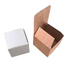 50 шт. квадратная коробка 4 5 6 7 8 9 10 см крафт-бумага 1 Tuck подарочные упаковочные коробки для конфет/мыло ручной работы/бутылка масла/духи/Ювелирные изделия/трубка