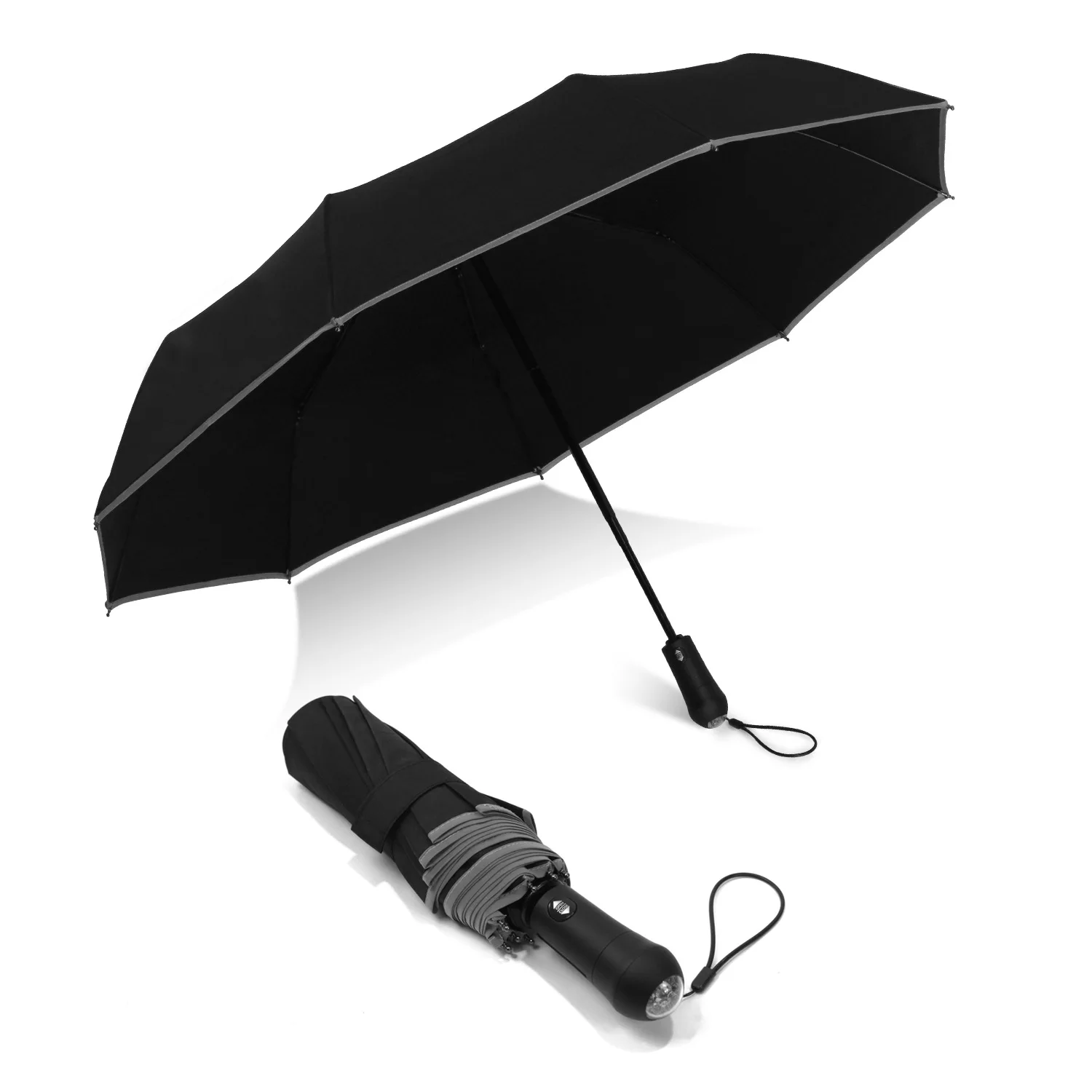 

2019 New Style Currently Available Three Fold deng guang san Auto Switch Creative Light LED Amazon Hot Selling Umbrella