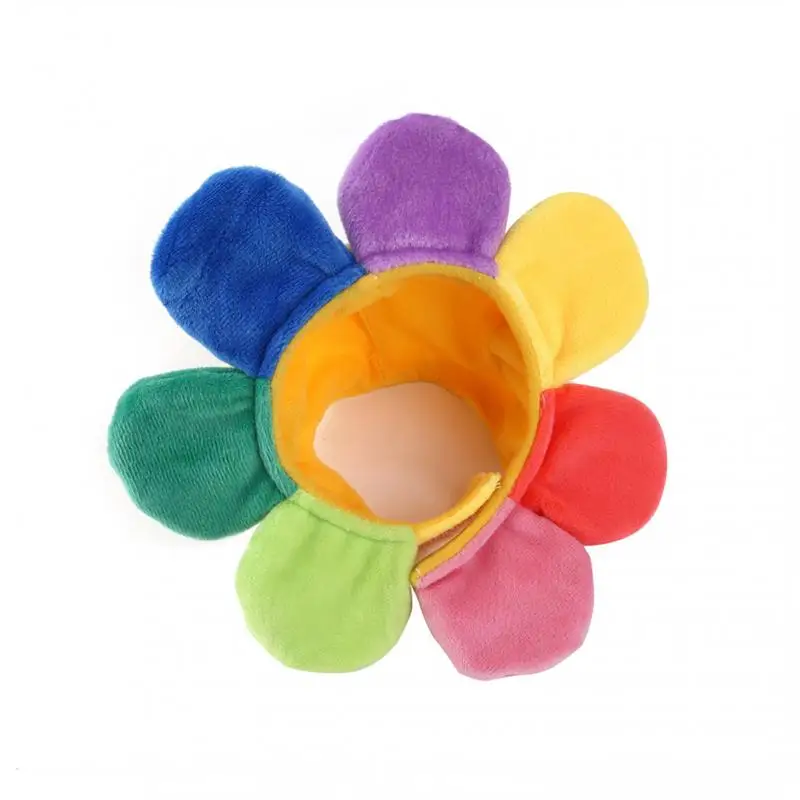 

Кошачьи шапки для домашних животных, шапки в форме подсолнуха, плюшевый головной убор, цветок, домашний костюм для вечерние, косплей, аксессуары, Прямая поставка