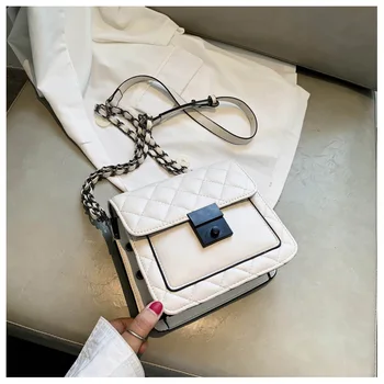 

Classic Texture Portable Women Pure Messenger Handbag Creative Design Chic Leather Casual Small Shoulder Totes women bag
