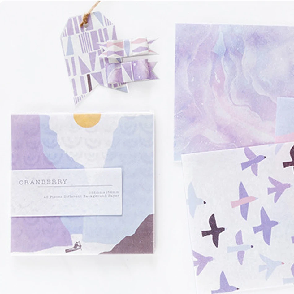 

Purple element background papers watercolor flower decorative papers for scrapbooking