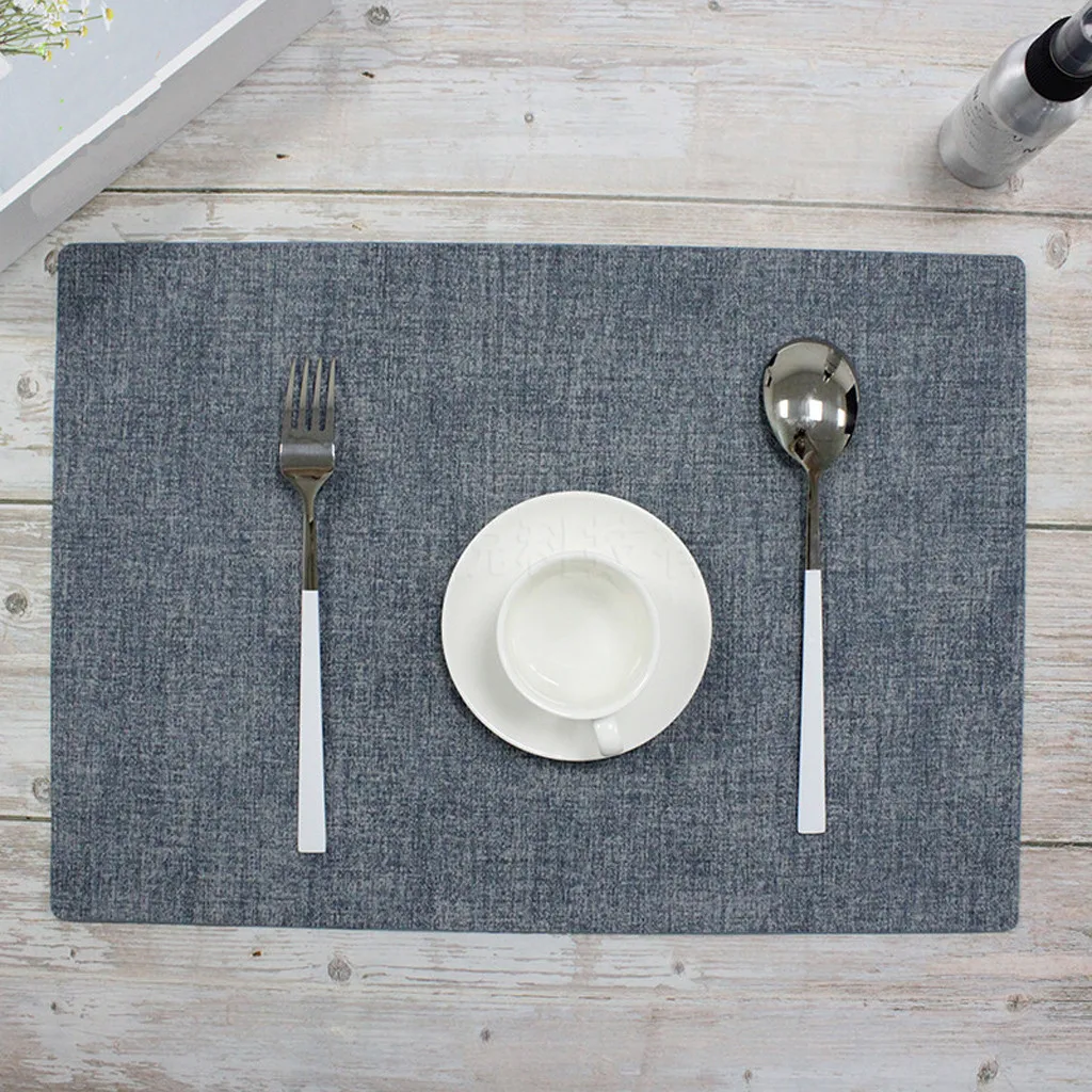 OUNEED Placemats термостойкие салфетки пятнистые противоскользящие моющиеся место в европейском стиле обеденный стол коврики#45