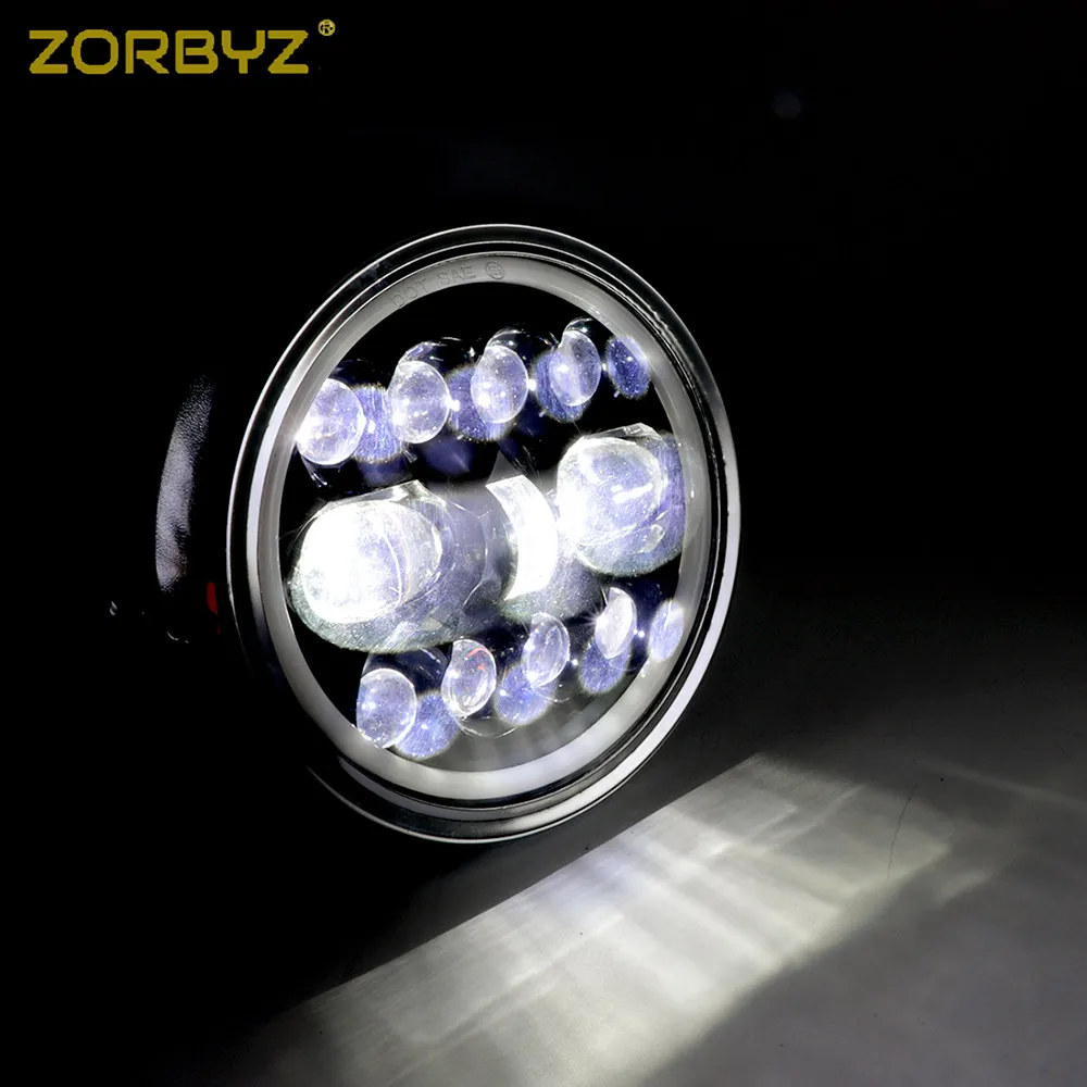 ZORBYZ " аксессуары для мотоциклов Хромированный Светодиодный фонарь для передней фары для Harley Yamaha Honda Triumph Cruisers Choppers