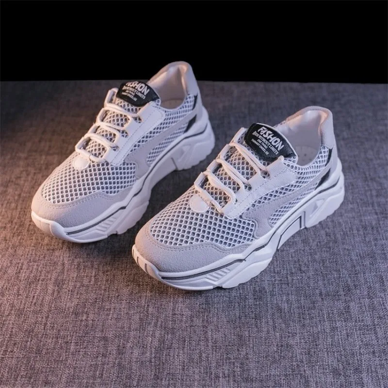 

2020 Spring Sneakers Women Vulcanize Female Fashion Sneakers Basket Femme Platform Breathable Mesh casual shoes for Women H14-40