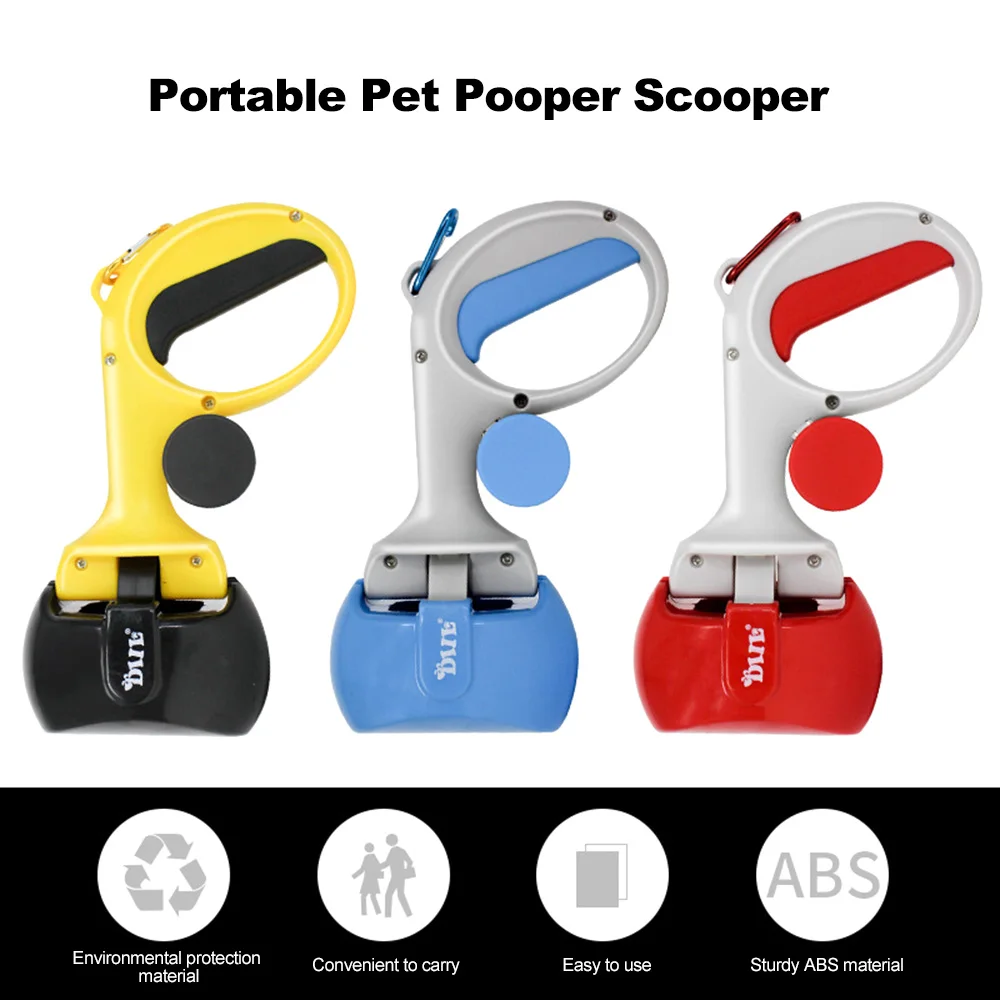 Портативный 2-в-1 собака Pooper Scooper совок для сбора экскрементов для питомцев С мешки корма для собаки кошки отходов Палочки вверх инструмент для очистки дерьмо инструмент для удаления