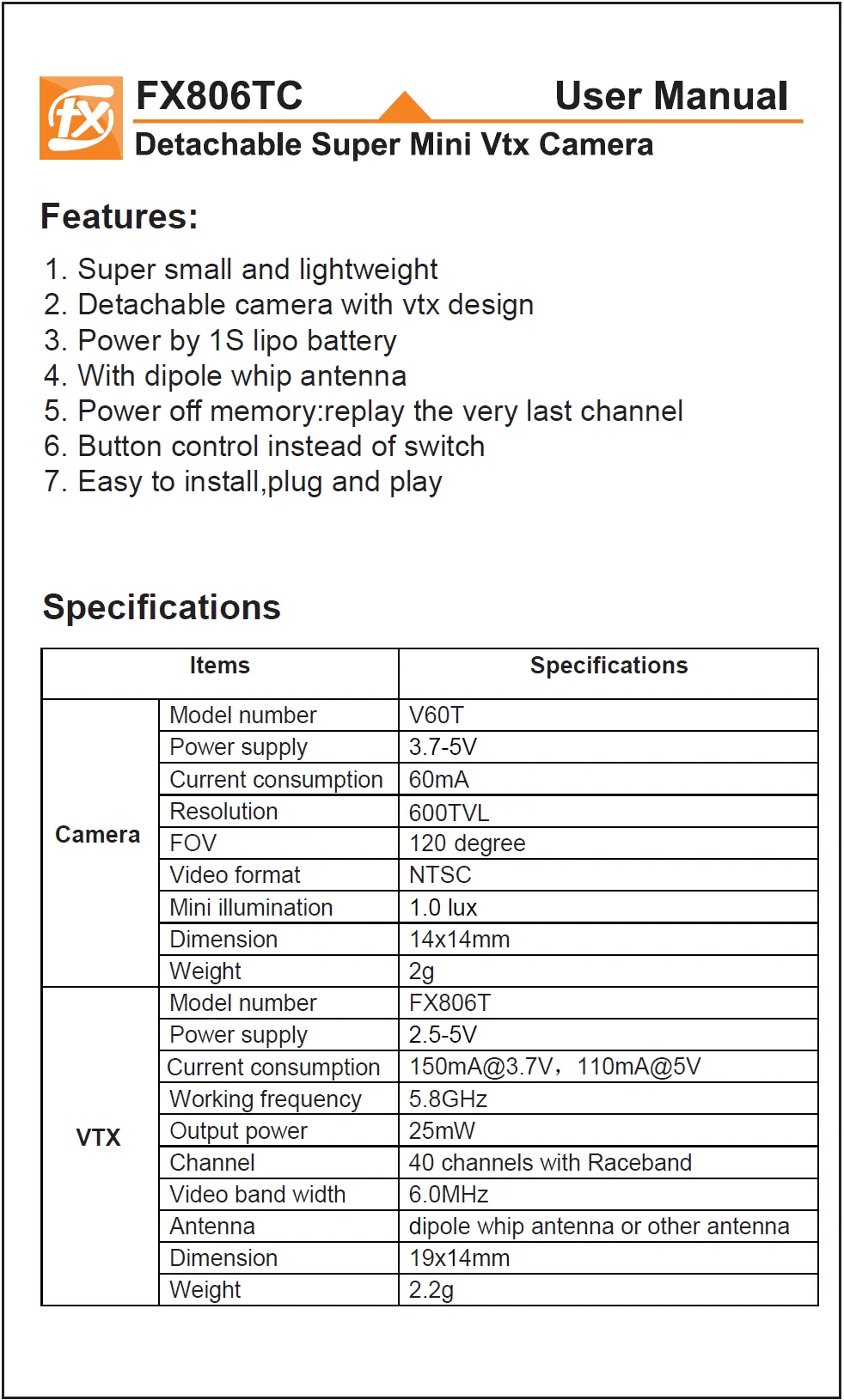Мини 5,8 ГГц 40CH 25 передатчик mw FPV и CMOS 600TVL NTSC микро камера для внутреннего FPV Дрон как крошечный вуп blade inductrix